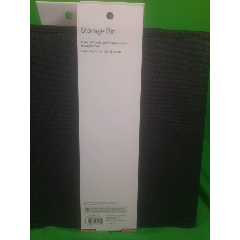 NIP Set Of 3 Room Essentials Storage Bin Black 11 x 10.5 x 10.5